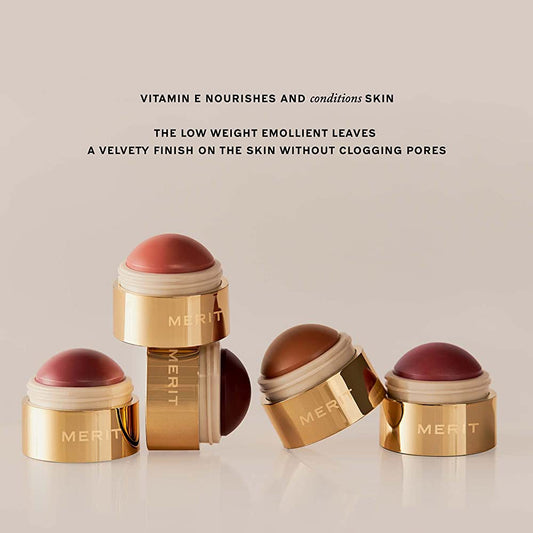 Merit Flush Balm Cheek Color Blush 9g | Lightweight & Blendable Satin Finish