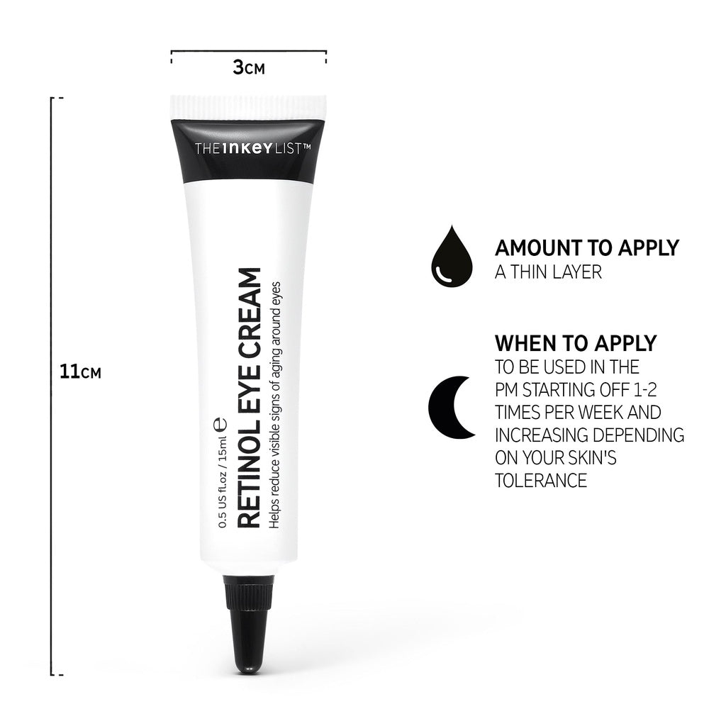 The Inkey List Retinol Eye Cream 15ml | Targets Fine Lines & Wrinkles