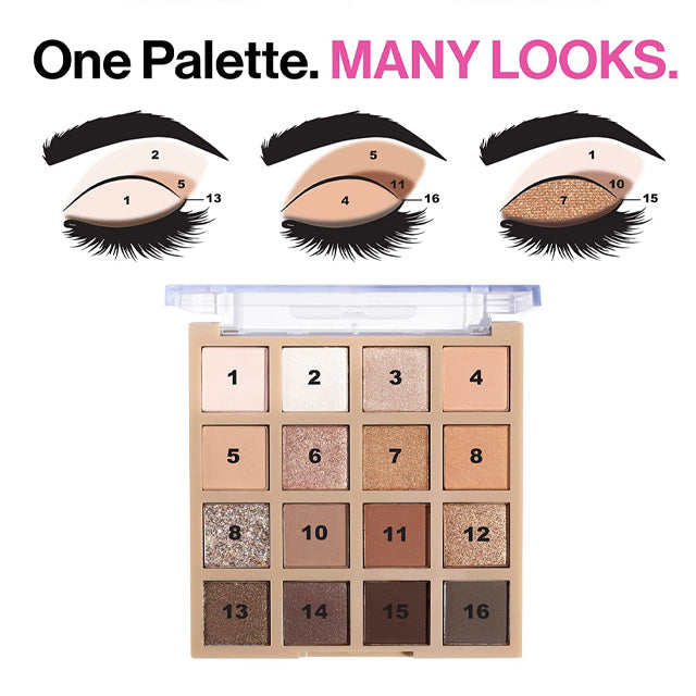 Wet n Wild 16 Pan Eyeshadow Palette ALWAYS NAKED 15g