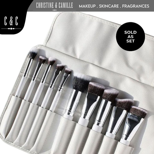 AOA 10-Piece Sculpting Brush Set | Makeup Pouch Included