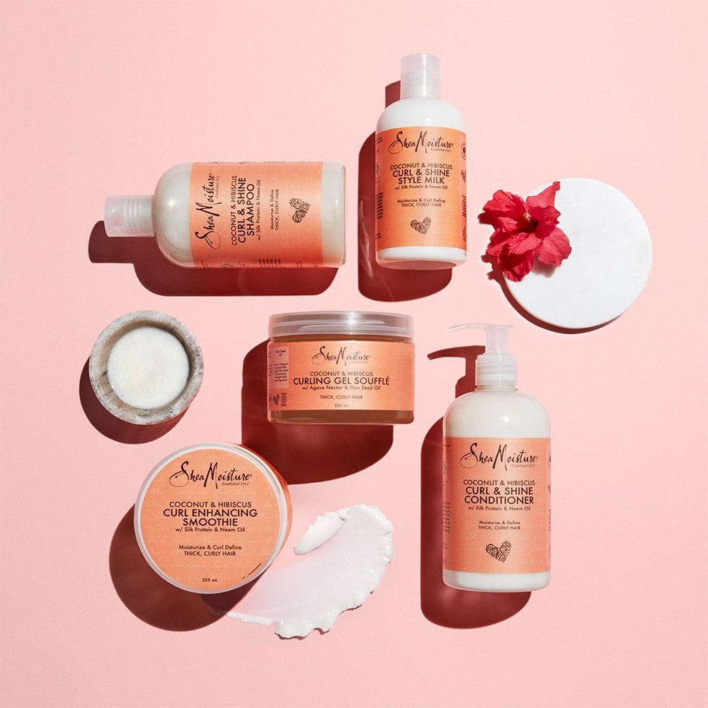 Shea Moisture Curl and Shine - COCONUT and Hibiscus 13oz | Thick & Curly Hair