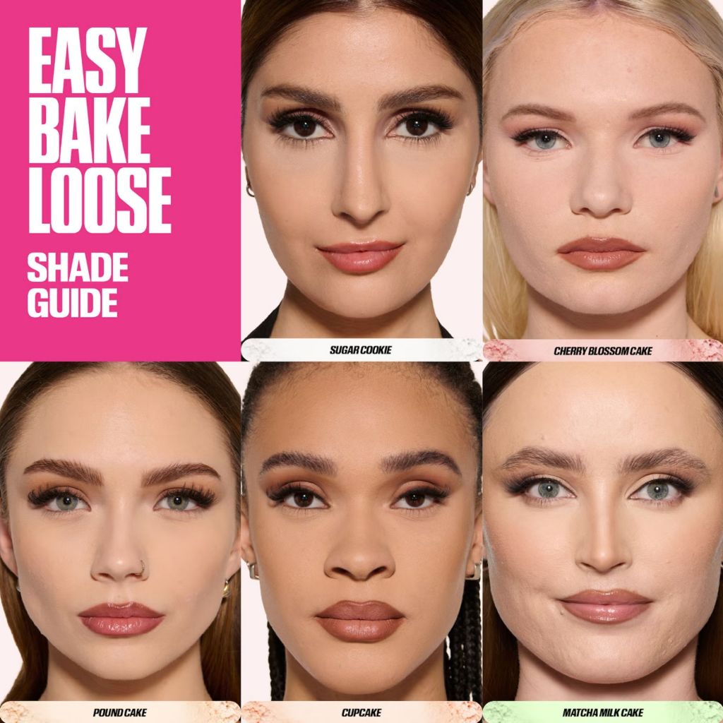 Huda Beauty Easy Bake Loose Baking & Setting Powder Swatch Card