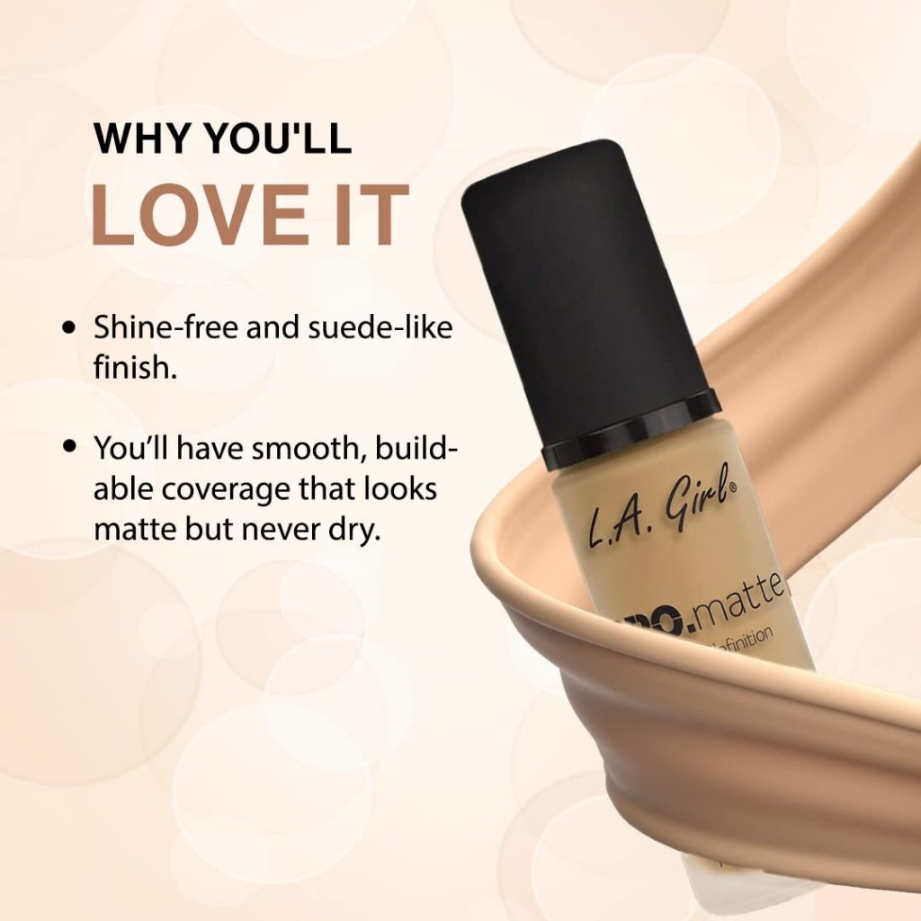 LA Girl Pro Matte Foundation 30ml | Shine-Free Suede-Like Finish