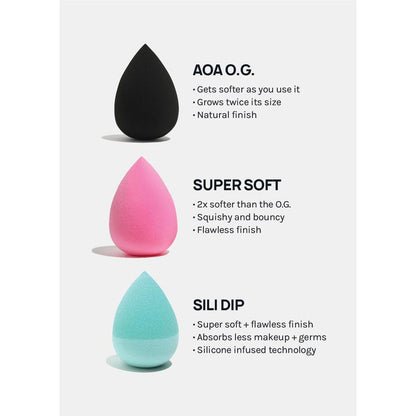 AOA Studio Makeup Blender Vault Gift Set | 7-PC Sponge Set