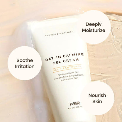 Purito Oat in Calming Gel Cream 100ml EXP 03.27 | Oat + Panthenol