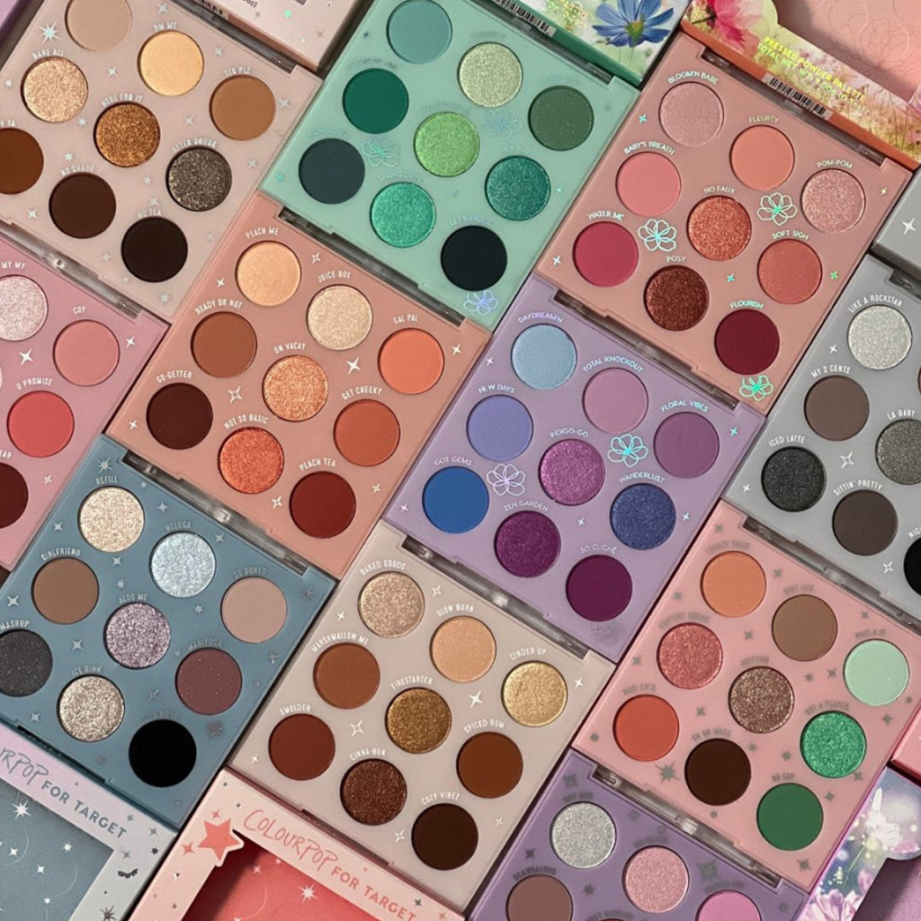 Colourpop 9 Pan Pressed Eyeshadow Palette | Clear Lid View Palette