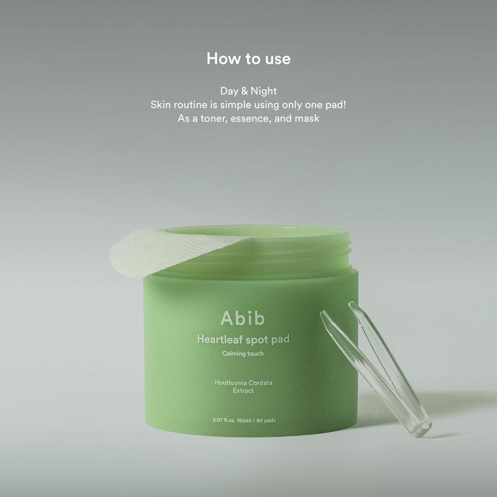 Abib Heartleaf Spot Pad Calming Touch EXP 09.26 | 80 Toner Pads Gently Exfoliates & Calms Skin