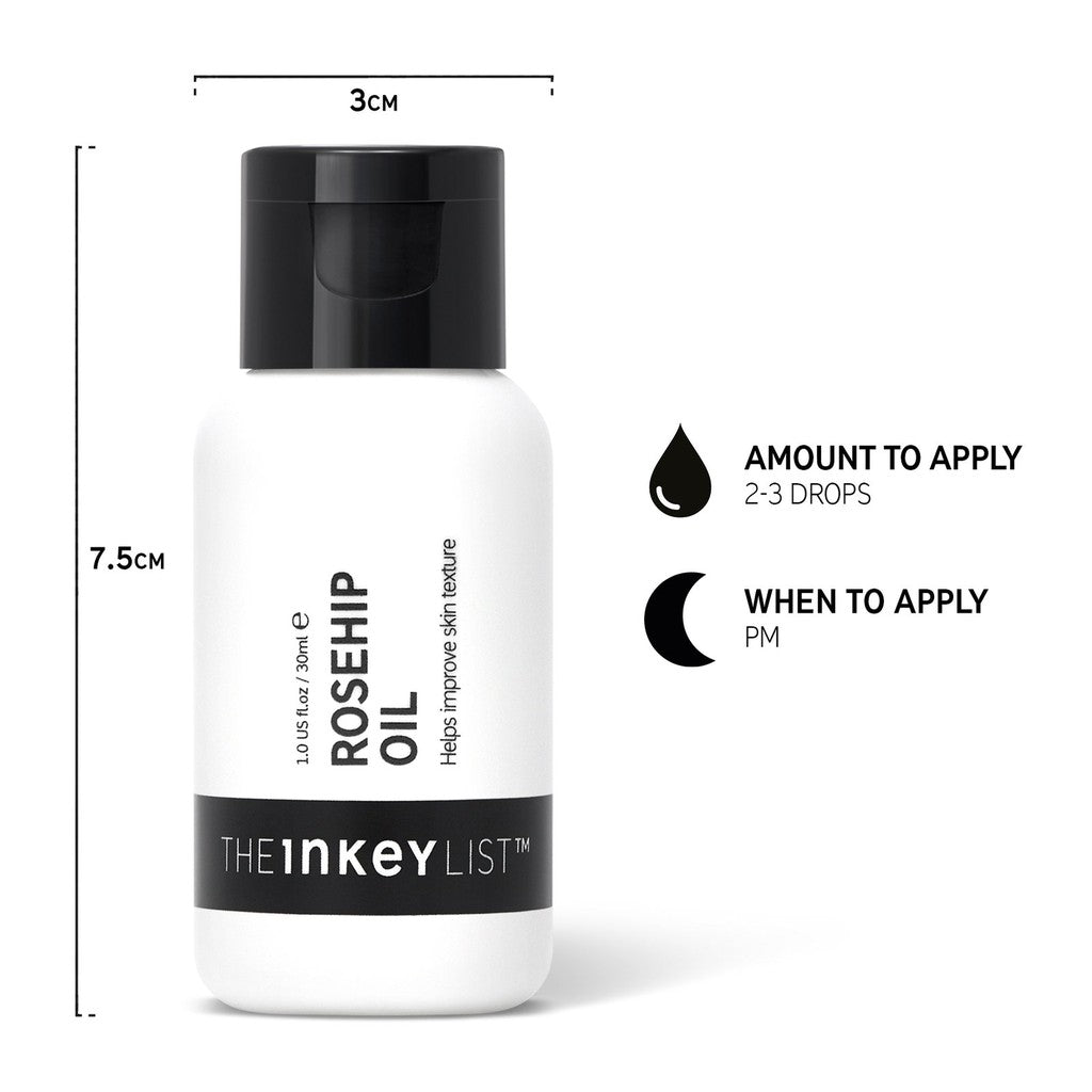 The Inkey List Rosehip Oil 30ml | Smooth Skin Texture