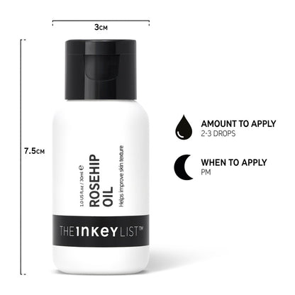 The Inkey List Rosehip Oil 30ml | Smooth Skin Texture