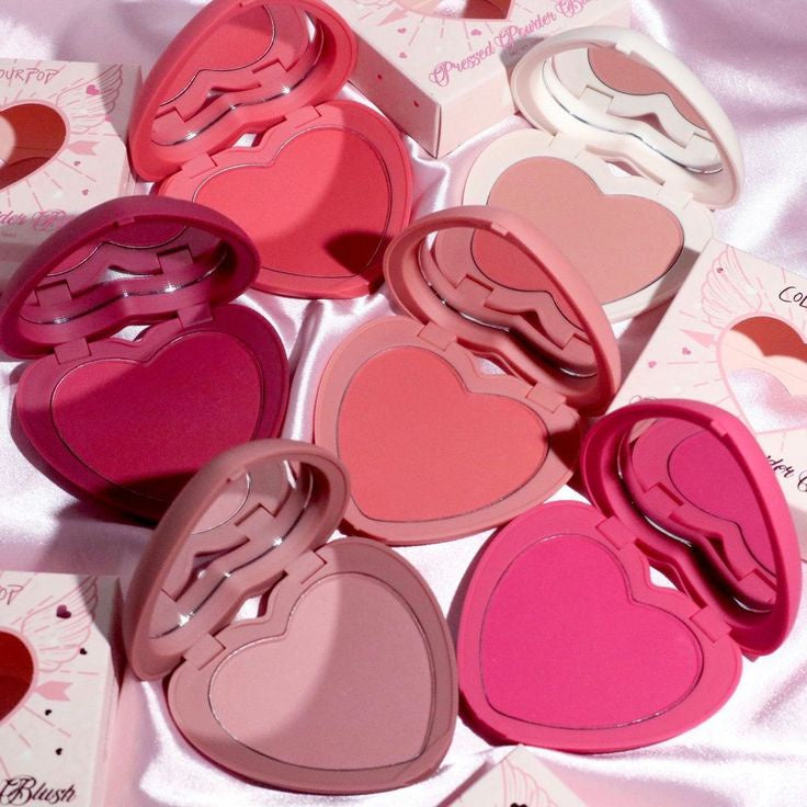 On Hand Colourpop Pressed Powder Heart Blush 4.45g | Mirror Included | Soft + Buildable