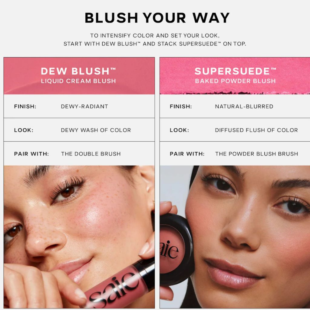 Saie SuperSuede Radiant Baked Powder Blush 3g