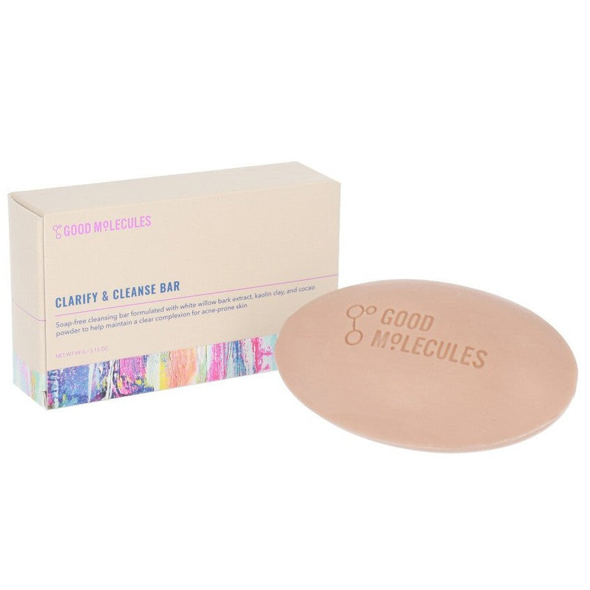Good Molecules Clarify and Cleanse Bar 89g | Clarifies & Detoxifies Skin | For Face & Body