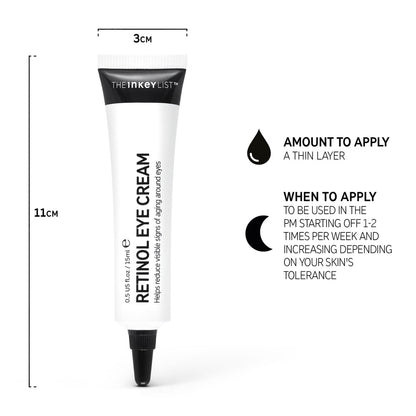 The Inkey List Retinol Eye Cream 15ml | Targets Fine Lines & Wrinkles