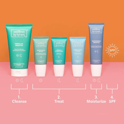 Inkey list selfless by hyram Retinol serum Centella green tea cleanser mandelic rice brand