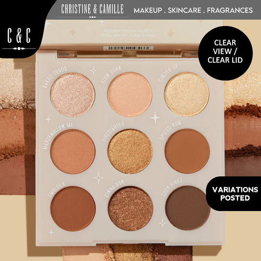 Colourpop 9 Pan Pressed Eyeshadow Palette | Clear Lid View Palette