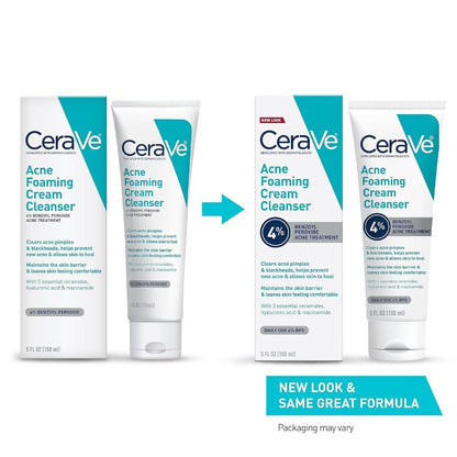Cerave Acne Foaming Cream Cleanser 150ml EXP 08.27 | Clears Acne & Blackheads