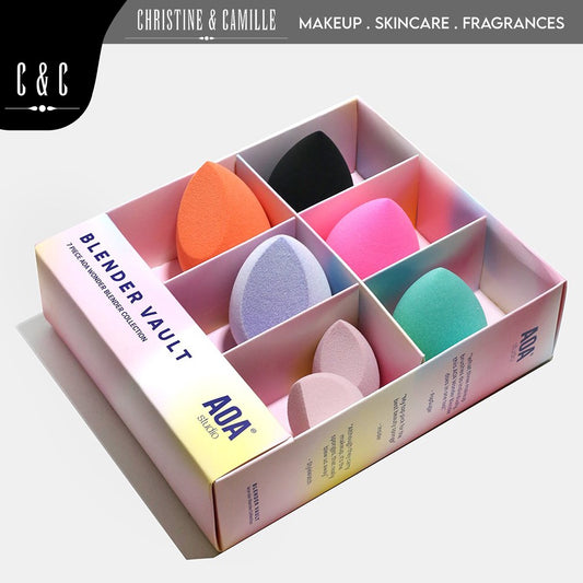 AOA Studio Makeup Blender Vault Gift Set | 7-PC Sponge Set