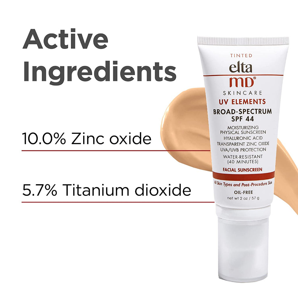EltaMD UV Elements Facial Sunscreen Tinted 57g EXP 05.25 | Moisturizing Physical Sunscreen