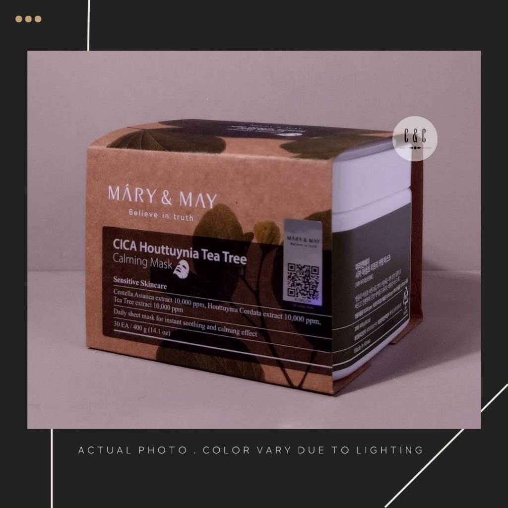 Mary & May Cica Houttuynia Tea Tree Calming Mask EXP 12.26 | 30 Daily Mask Sheet