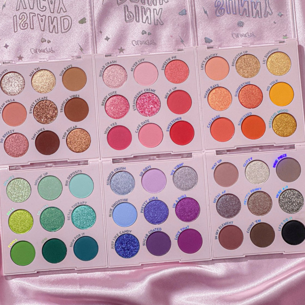 Colourpop 9 Pan Pressed Eyeshadow Palette | Clear Lid View Palette