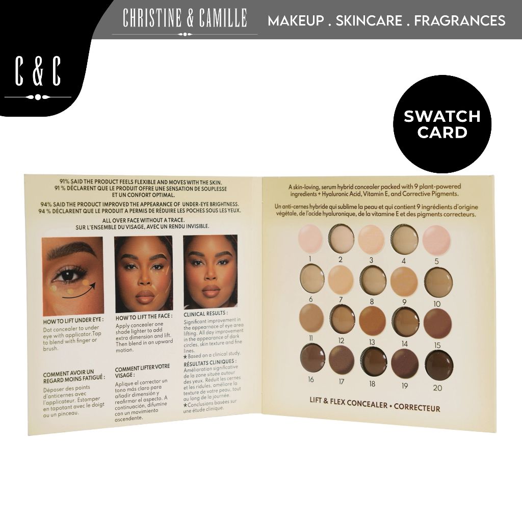 Danessa Myricks Yummy Skin Lift & Flex Concealer Swatch Card