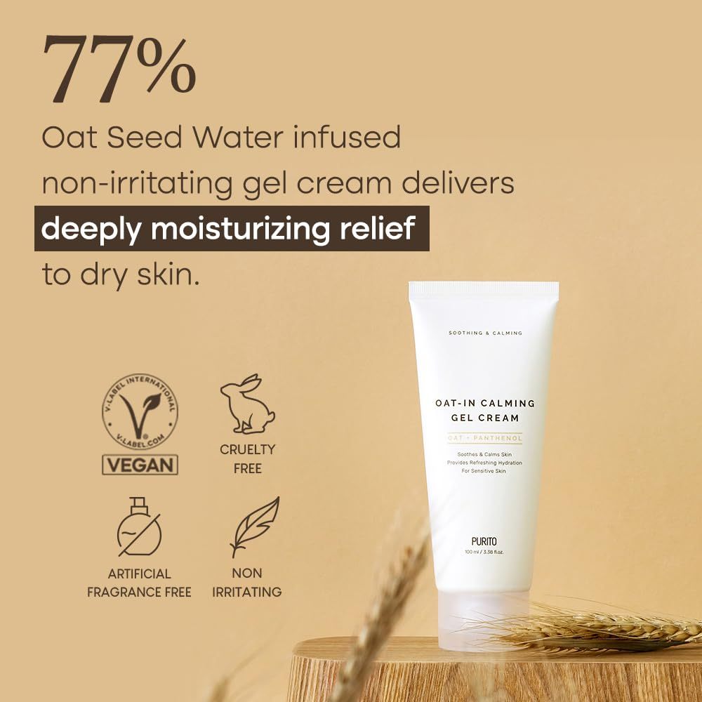 Purito Oat in Calming Gel Cream 100ml EXP 03.27 | Oat + Panthenol