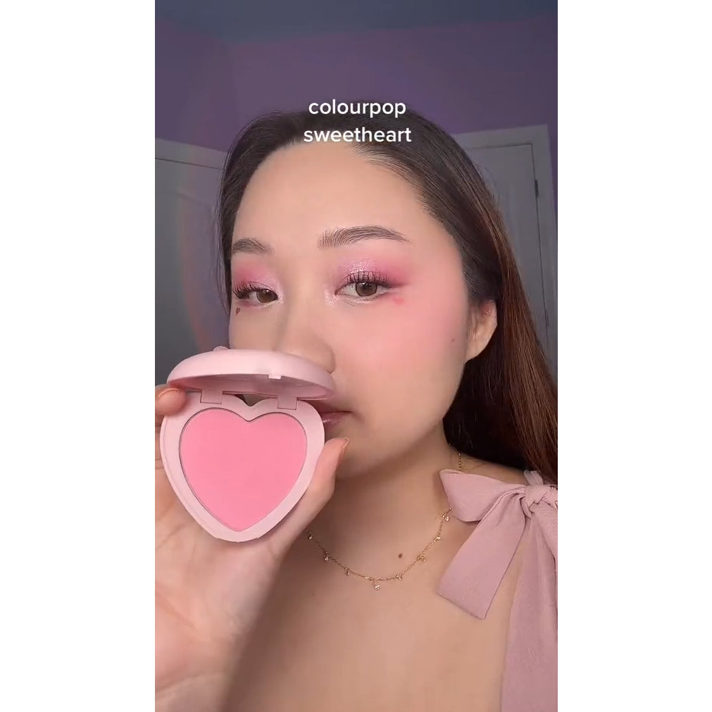 On Hand Colourpop Pressed Powder Heart Blush 4.45g | Mirror Included | Soft + Buildable