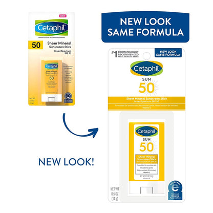 Cetaphil Sheer Mineral Sunscreen Stick SPF50 14g EXP 08.25 | Broad Spectrum SPF50