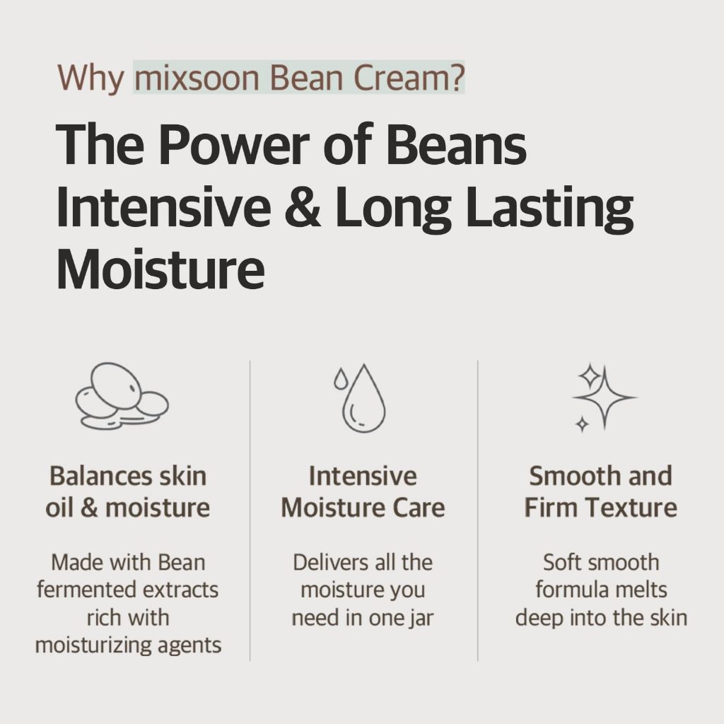 Mixsoon Bean Cream 50ml EXP 01.27 | Long-Lasting Soothing & Hydration Cream