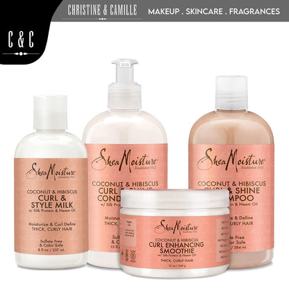 Shea Moisture Curl and Shine - COCONUT and Hibiscus 13oz | Thick & Curly Hair