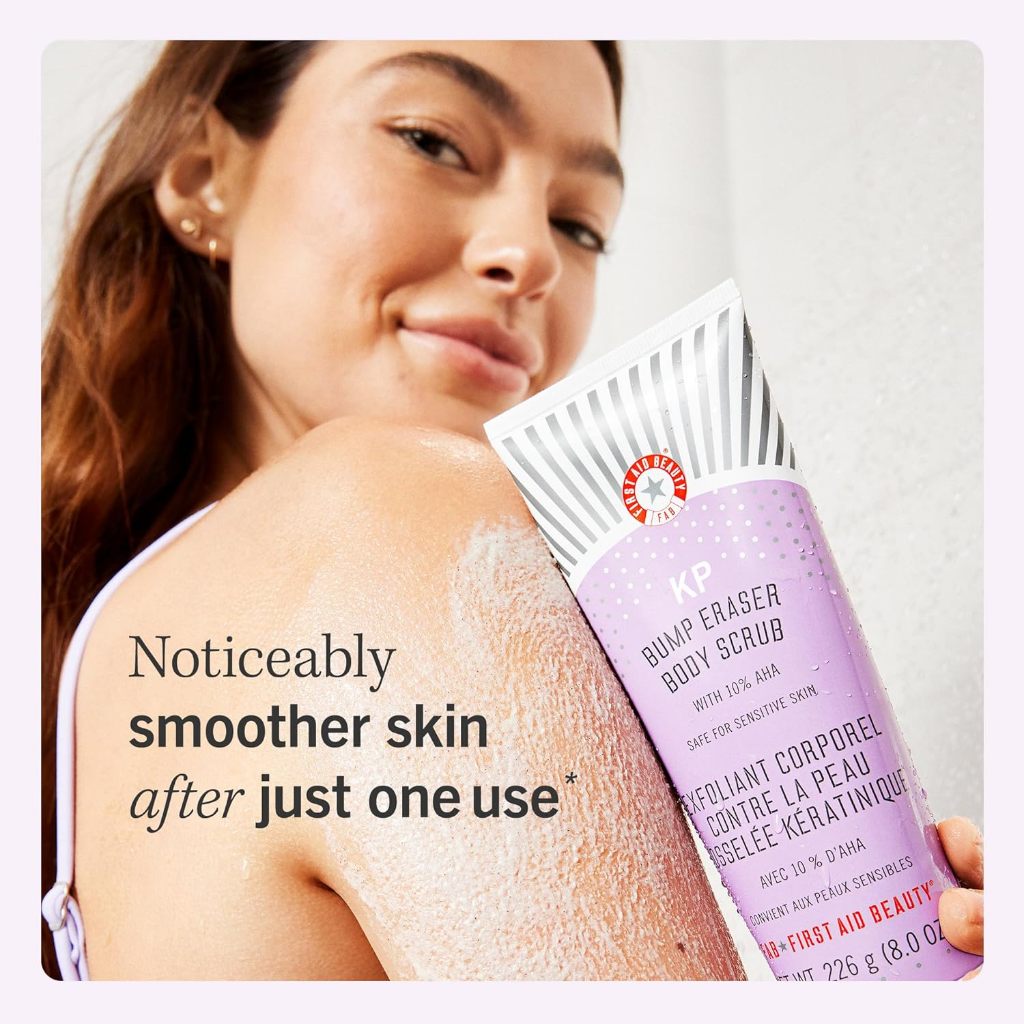 First Aid Beauty KP Bump Eraser Body Scrub 226g | Exfoliates Roughness + Scaly Areas