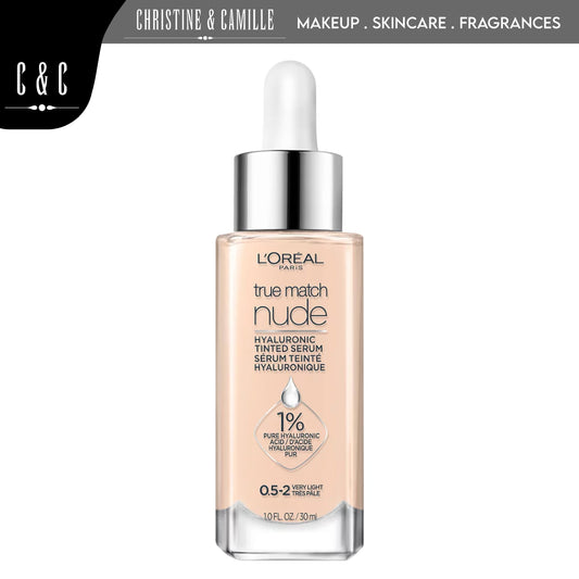 L'Oreal True Match Nude Hyaluronic Tinted Serum Foundation 30ml | Natural & Radiant Finish