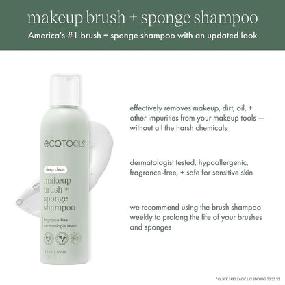 Ecotools Makeup Brush + Sponge Shampoo 177ml
