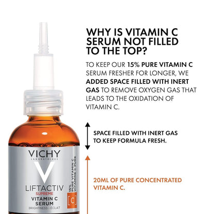 Vichy LiftActic Vitamin C Serum 30ml EXP 08.26 | 15% Pure Vitamin C + Brightening Skin Corrector