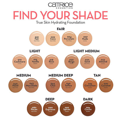 Catrice True Skin Hydrating Foundation 30ml | Long-wear Natural Finish