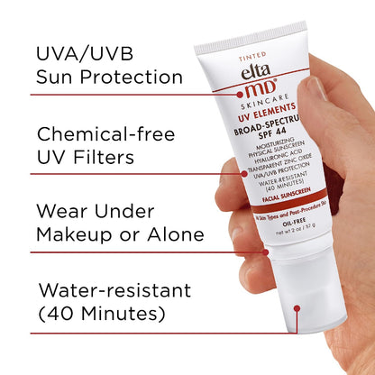 EltaMD UV Elements Facial Sunscreen Tinted 57g EXP 05.25 | Moisturizing Physical Sunscreen