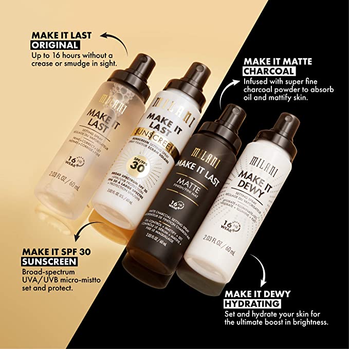 Milani Make It Last Matte Charcoal Finish Spray 60ml