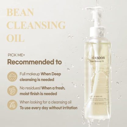 Mixsoon Bean Cleansing Oil 195ml EXP 01.27 | Lightweight & Deep Cleansing