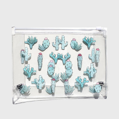 AOA Studio Clear Makeup Pouch | PVC Makeup Pouch CACTUS