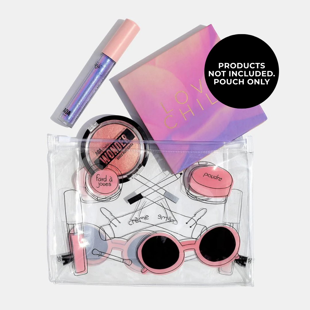 AOA Studio Clear Makeup Pouch | PVC Makeup Pouch FRENCH ESSENTIALS