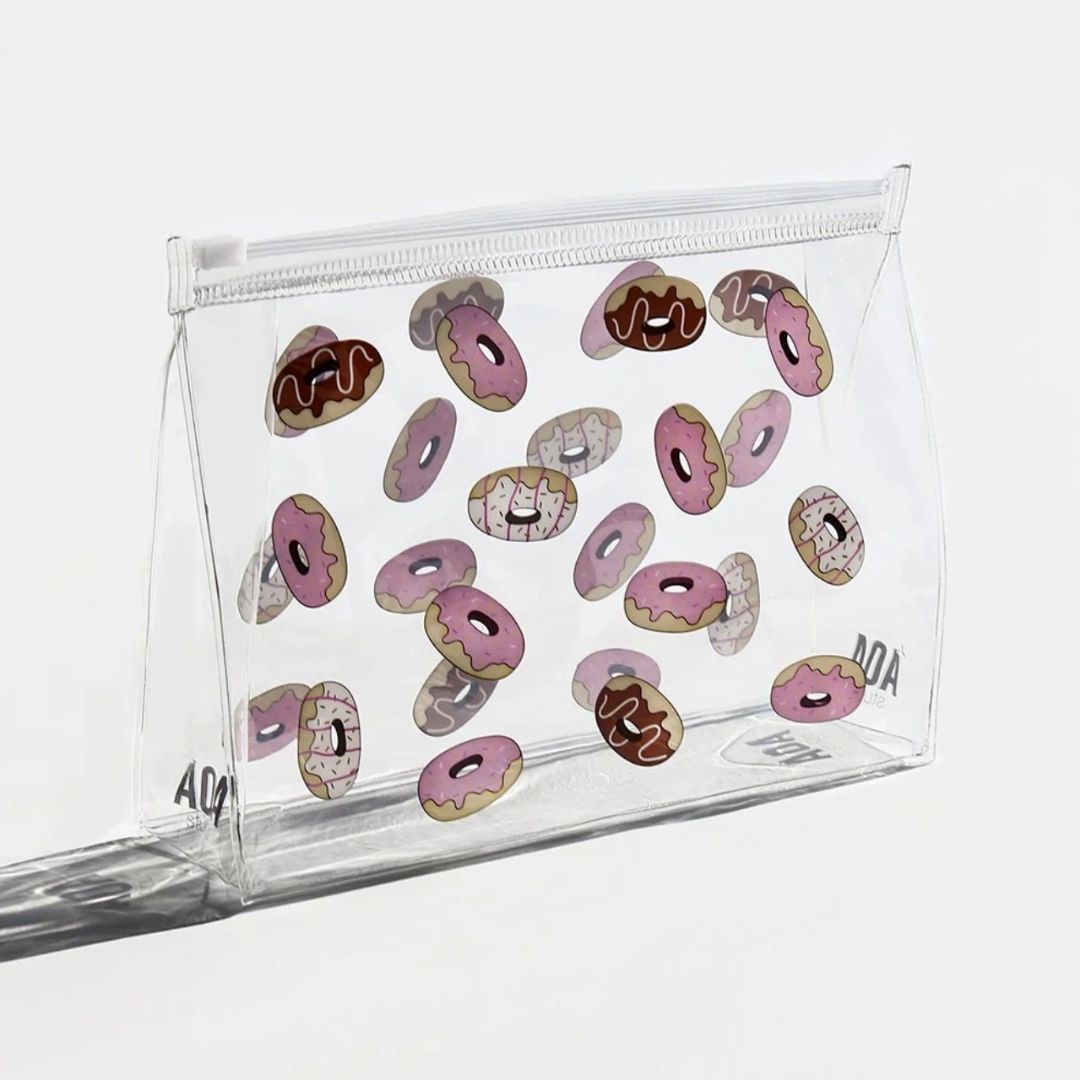 AOA Studio Clear Makeup Pouch | PVC Makeup Pouch DONUTS