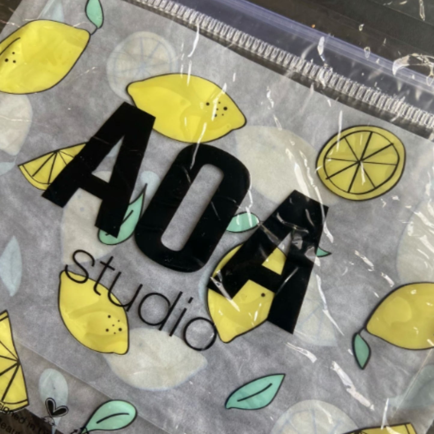 AOA Studio Clear Makeup Pouch | PVC Makeup Pouch LEMONS