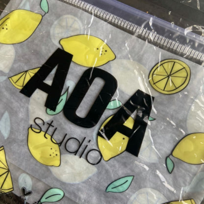 AOA Studio Clear Makeup Pouch | PVC Makeup Pouch LEMONS