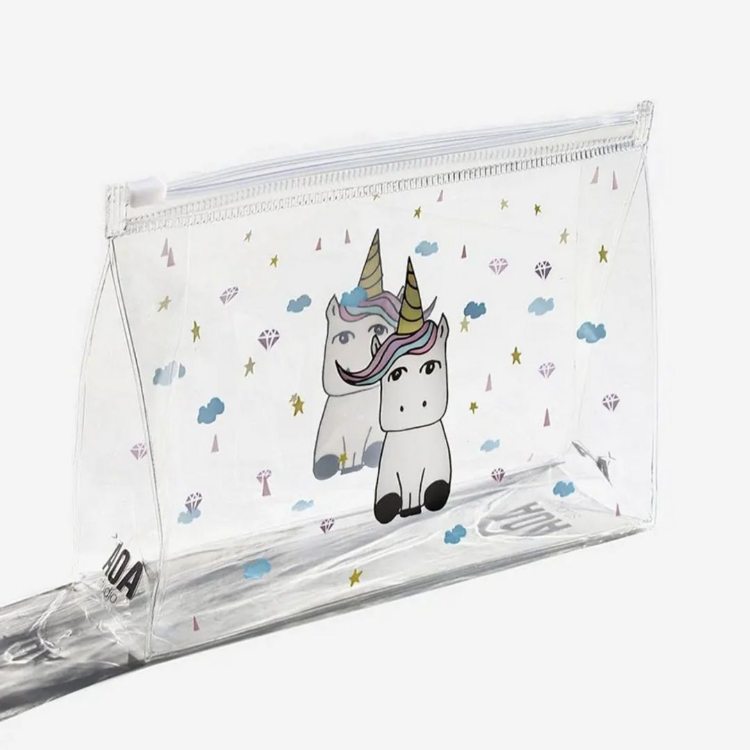 AOA Studio Clear Makeup Pouch | PVC Makeup Pouch UNICORN