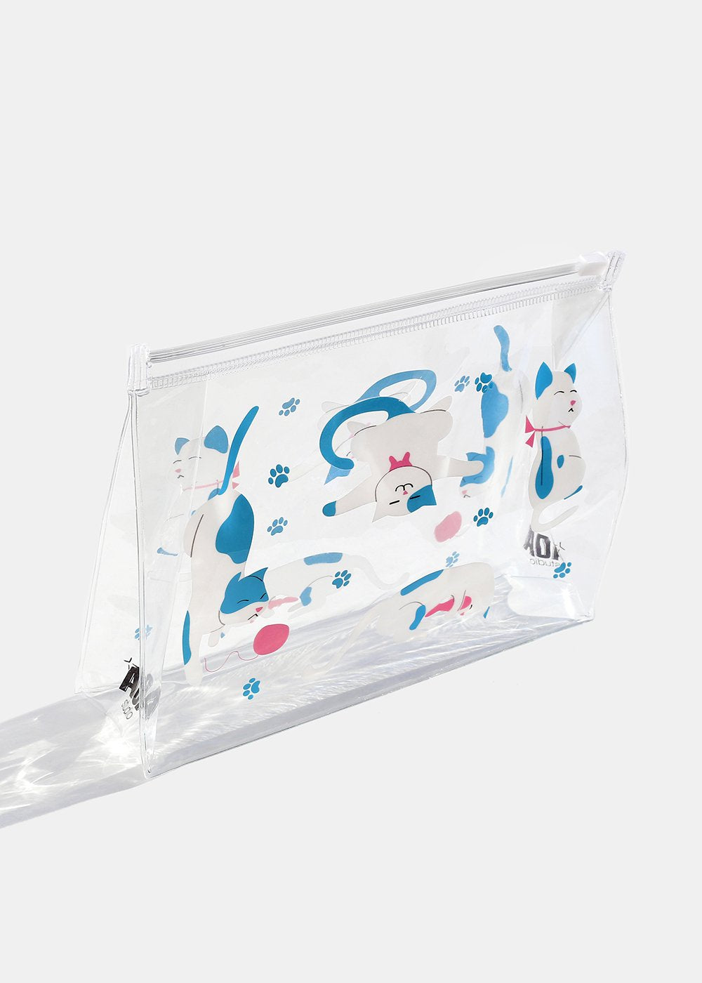 AOA Studio Clear Makeup Pouch | PVC Makeup Pouch PLAYFUL KITTENS