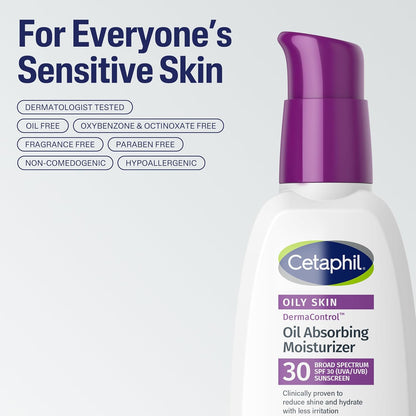 Cetaphil DermaControl Oil Absorbing Moisturizer 118ml EXP 04.27
