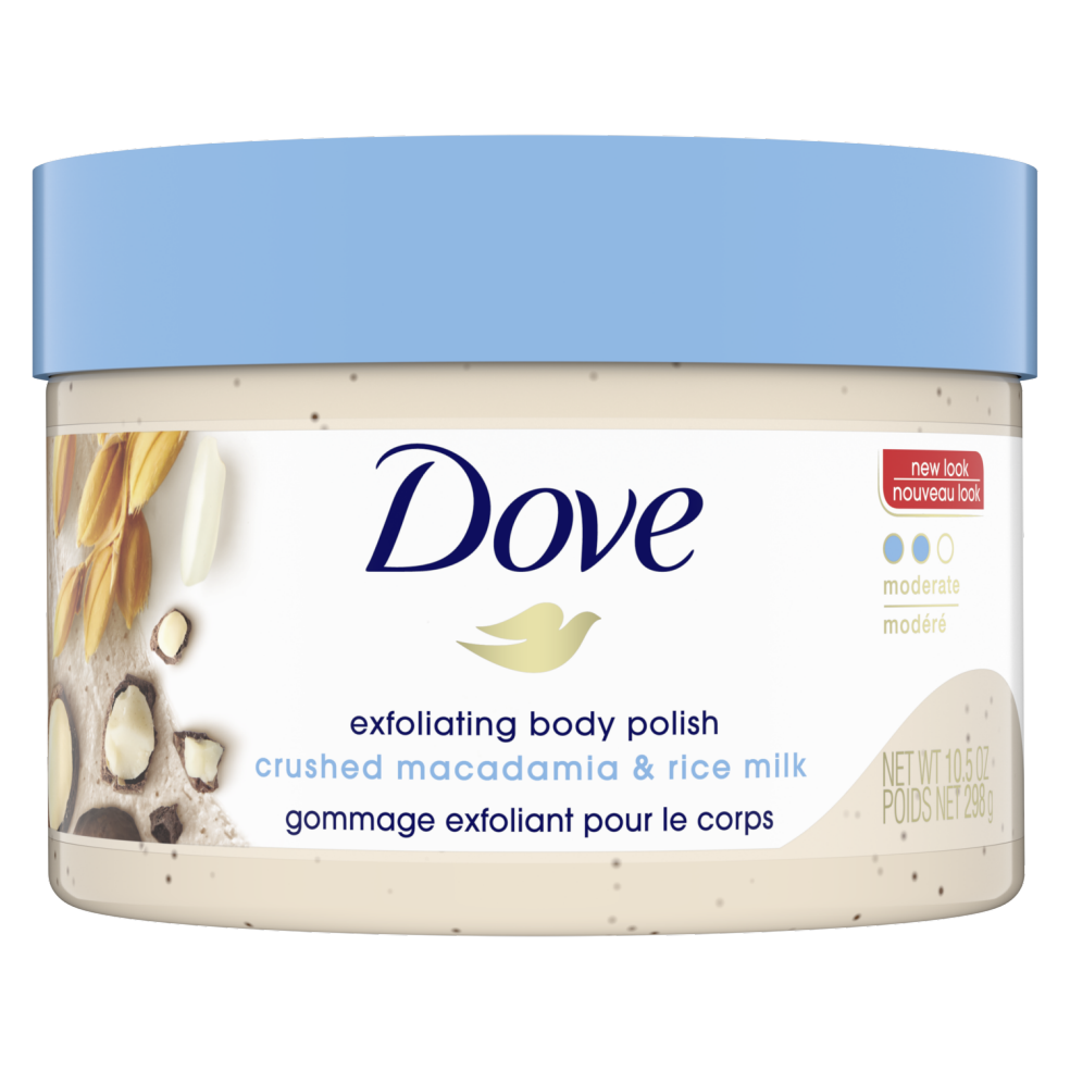 Dove Exfoliating Body Polish 298g MACADAMIA & RICE - MODERATE