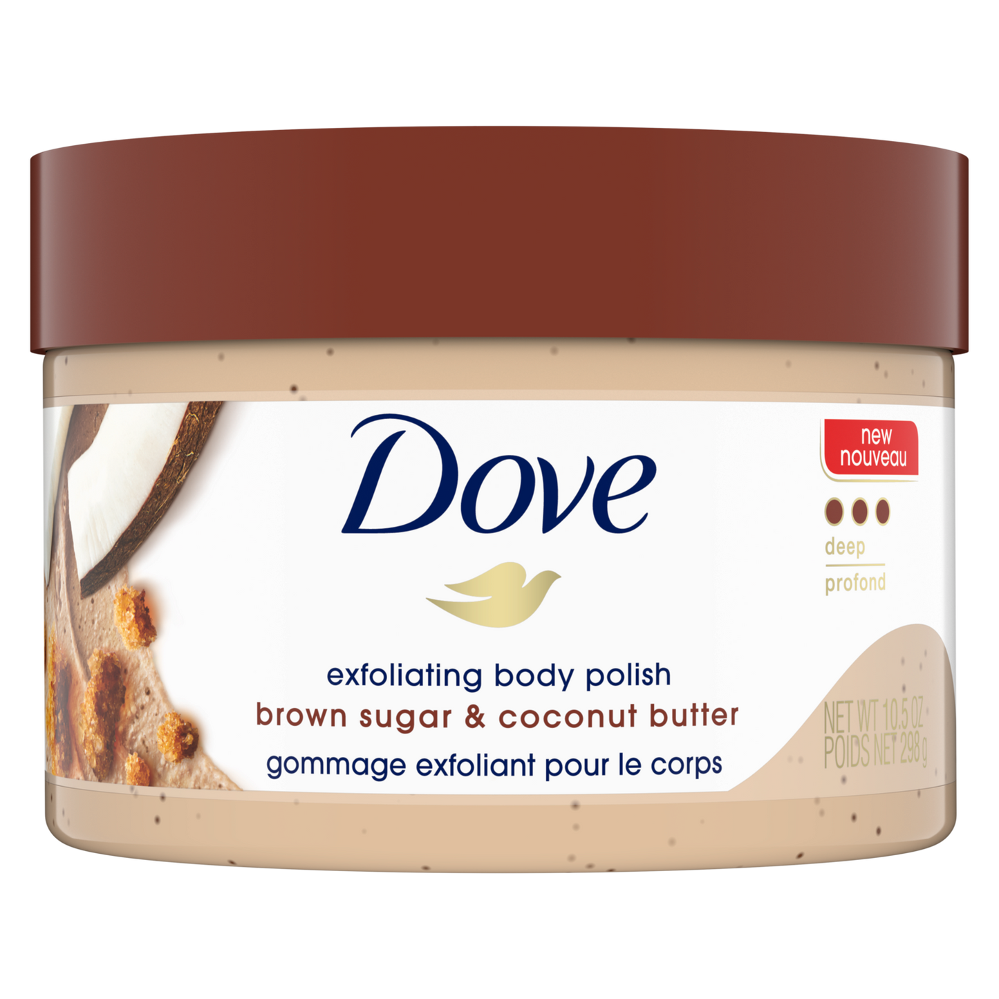 Dove Exfoliating Body Polish 298g BROWN SUGAR & COCONT - DEEP