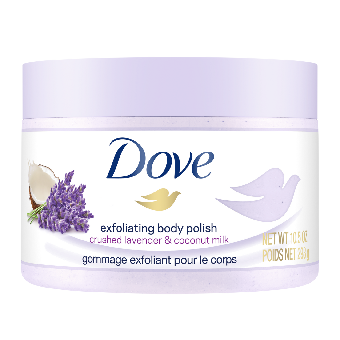 Dove Exfoliating Body Polish 298g LAVENDER & COCONUT - GENTLE