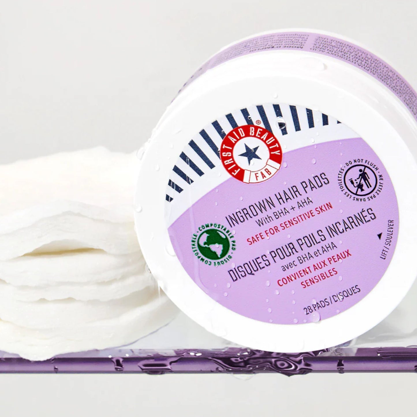 First Aid Beauty Ingrown Hair Pads 60 Pads | With BHA + AHA 28 PADS